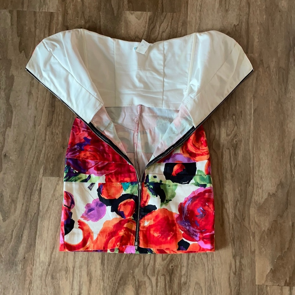 Strapless Floral Mini Dress - Picture 8 of 8